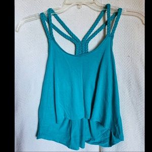 Mudd, medium, teal crop top